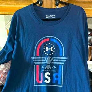 Under Armour tee shirt Navy Blue USA